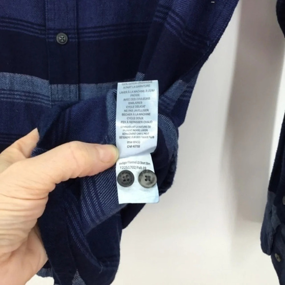 Toad & Co Men’s Indigo Flannel L/S Shirt NWT - Picture 11 of 11